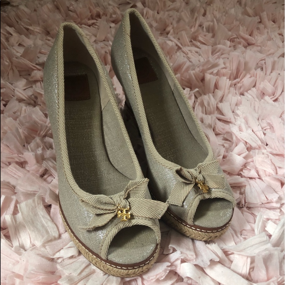 Tory Burch “Jackie” Wedge Espadrilles